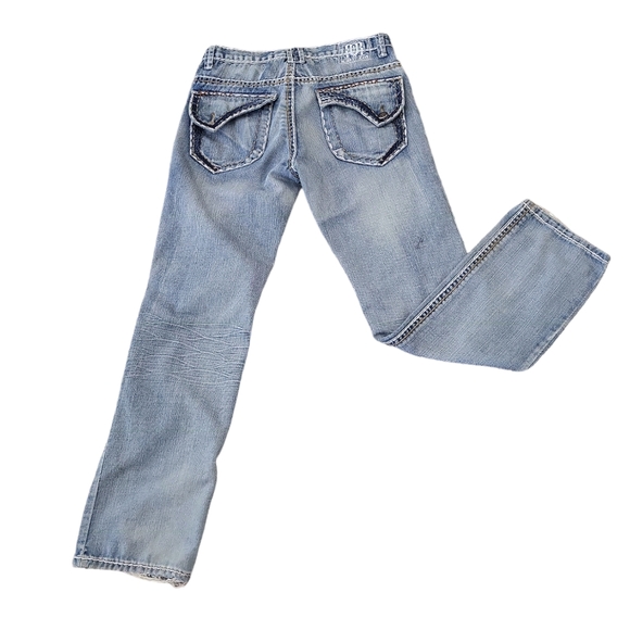 EUC Request women's denim distressed ripped distroyed straight leg jeans, 20 - Picture 3 of 15